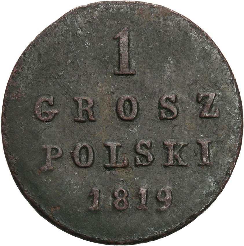 Polska XIX w./Rosja. Aleksander l. 1 grosz polski 1819 IB, Warszawa